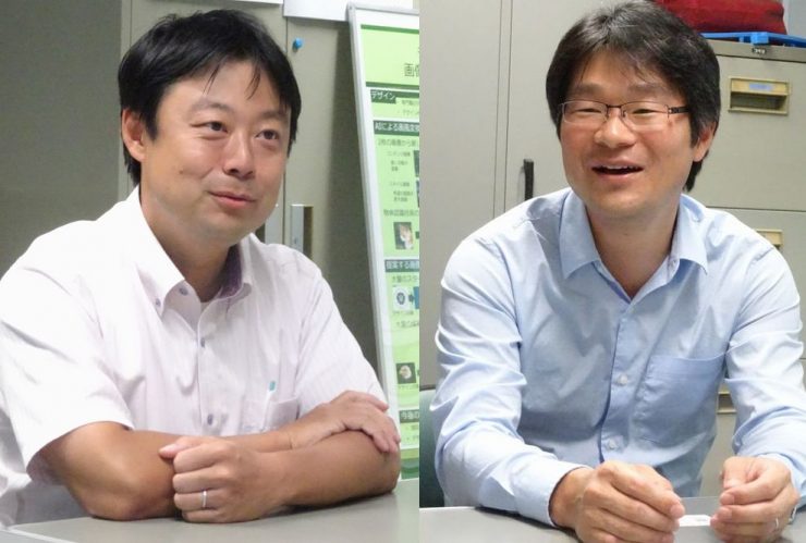 北海道大学の川村教授（右）とテクノフェイスの石田社長