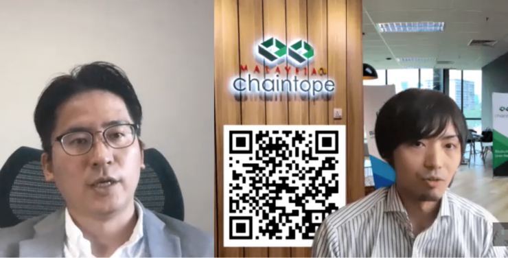 株式会社chaintope地方創生トークン戦略GMの深堀剛氏（左）、Chaintope Malaysia Chief Operating Officerの吉崎隼也氏（右）