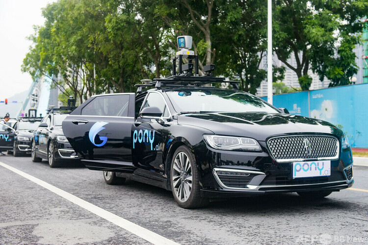 小馬智行が開発した無人自動運転車（2018年2月2日撮影、資料写真）。(c)CNS:廖樹培