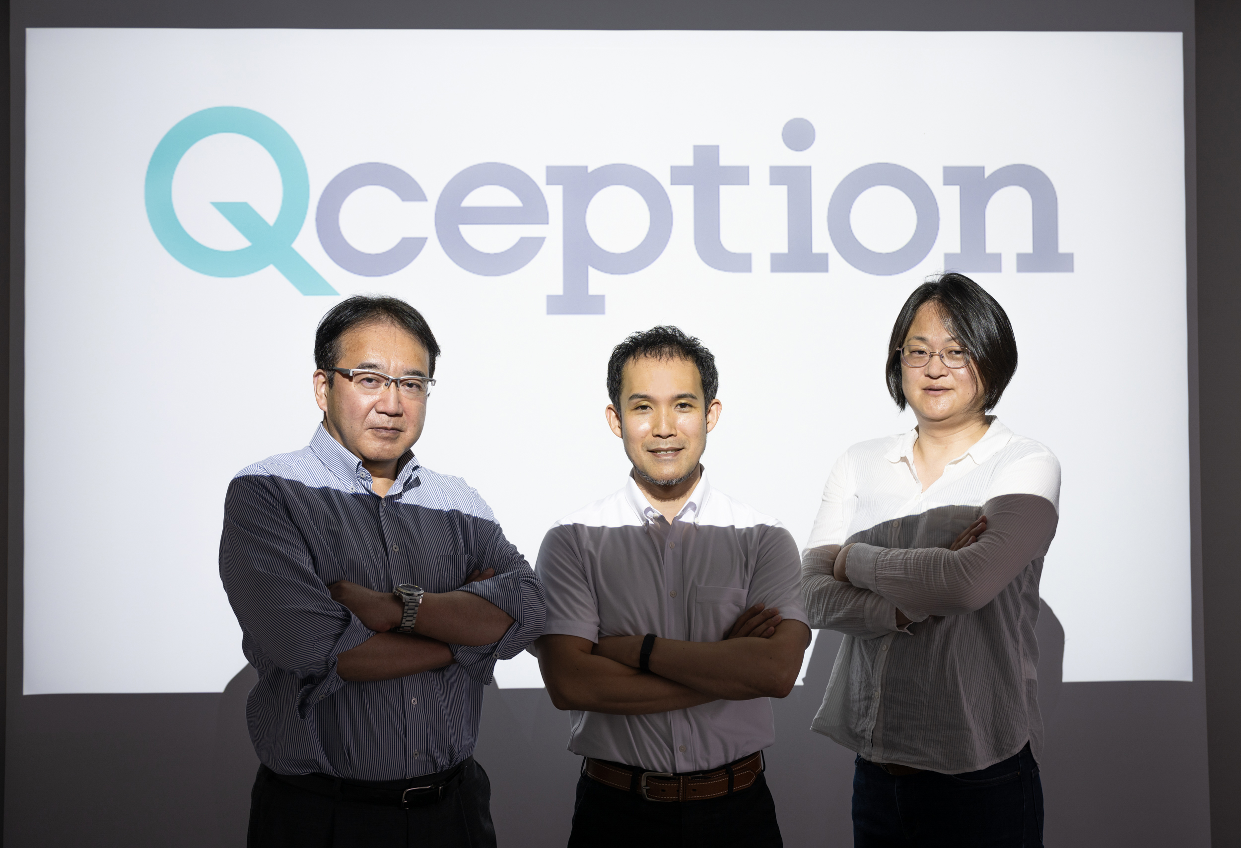 株式会社Qception　左から松阪秀喜氏、今村岳氏、吉川元起氏