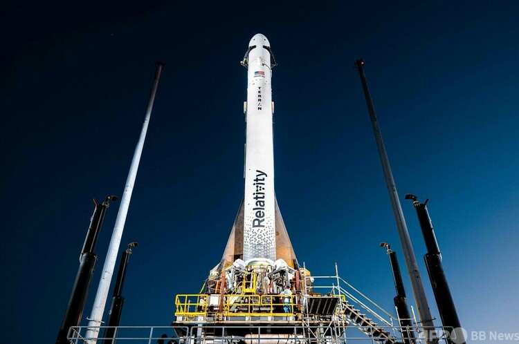 3Dプリンターで製造されたリラティビティー・スペース社のロケット「テラン1」。米カリフォルニア州ケープカナベラルで。リラティビティー・スペース社提供（2023年3月10日入手）。(c)Handout / AFP