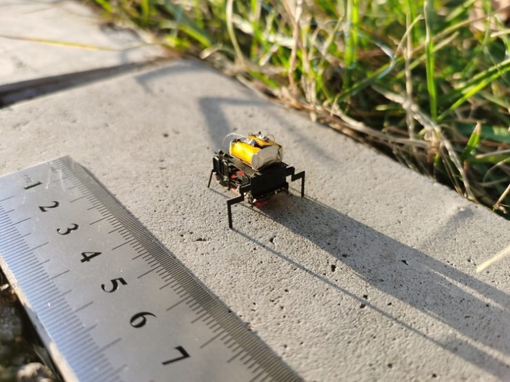 北京航空航天大学の研究チーム開発したマイクロ昆虫ロボット（資料写真）。(c)Xinhua News