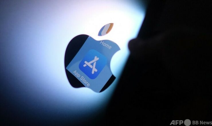 米国アップルのアプリ配信サービス「アップストア」のアイコン（2021年8月26日撮影）。(c)Chris DELMAS : AFP