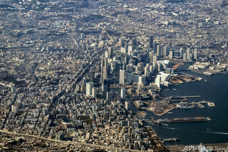 神奈川県・横浜港周辺（2024年1月30日撮影）。(c)Richard A. Brooks : AFP