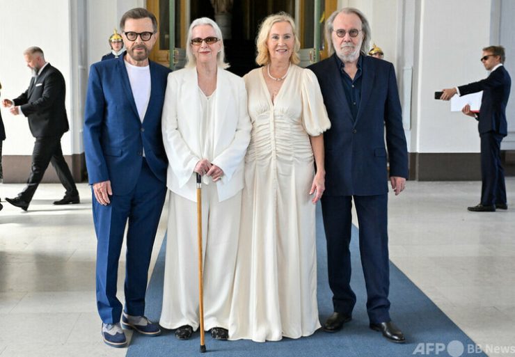 スウェーデンの伝説的ポップグループ「ABBA（アバ）」（2024年5月31日撮影）。(c)Henrik Montgomery:TT : TT News Agency : AFP