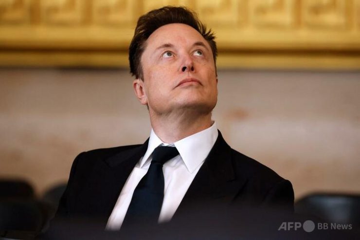 イーロン・マスク氏。米首都ワシントンの連邦議会議事堂で（2025年1月20日撮影）。(c)Chip Somodevilla:POOL:AFP