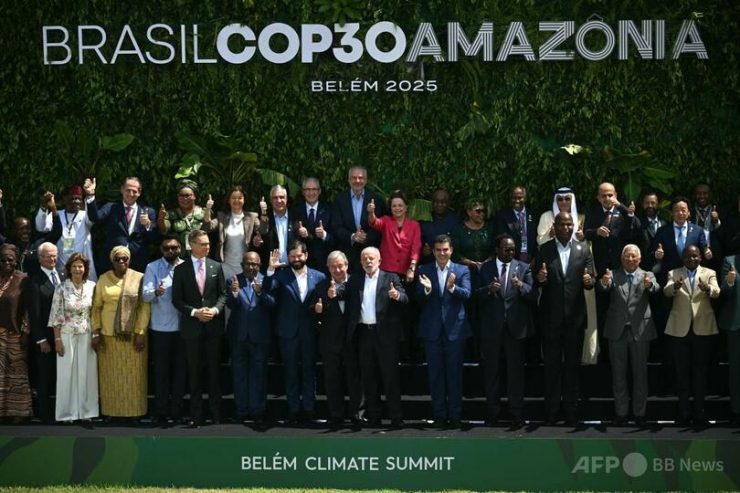ブラジル・ベレンで開催される国連気候変動枠組み条約第30回締約国会議（COP30）に先立ち行われた首脳会合の様子（2025年11月7日撮影）。（c）Mauro PIMENTEL:AFP