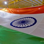 インド国旗（2022年7月31日撮影）。(c)Indranil MUKHERJEE:AFP