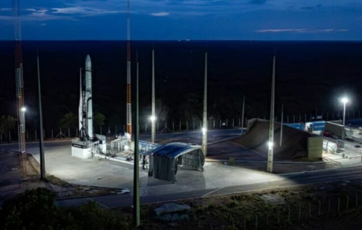 23日、ブラジルのアルカンタラ宇宙センターで打ち上げ待機中だった「HANBIT-Nano」＝イノスペース(c)KOREA WAVE