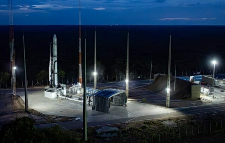 23日、ブラジルのアルカンタラ宇宙センターで打ち上げ待機中だった「HANBIT-Nano」＝イノスペース(c)KOREA WAVE