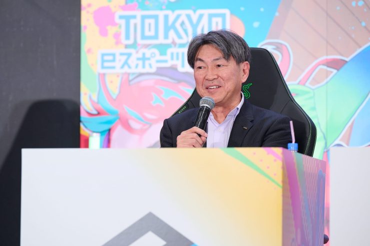 登壇中の正廣氏