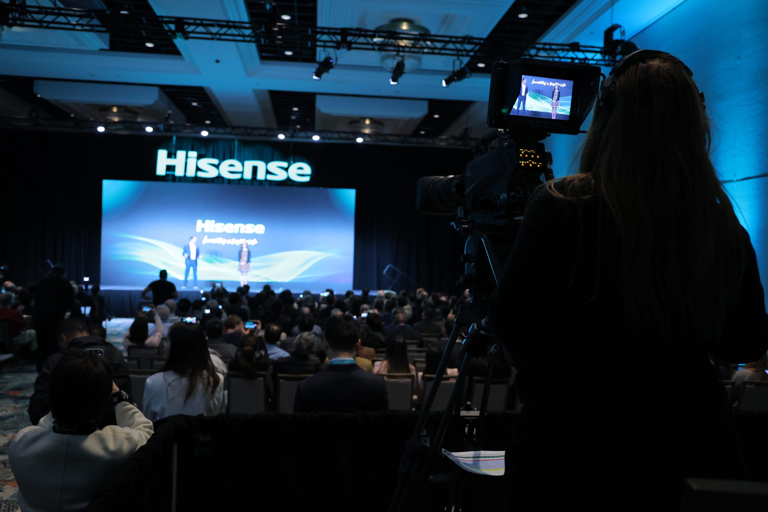Hisenseのメディアデーの様子（CES公式写真より）Consumer Technology Association (CTA)®