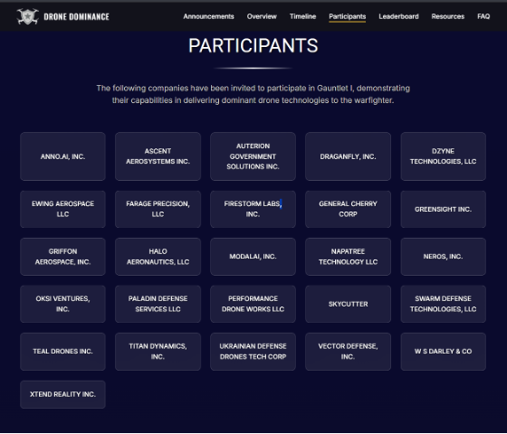 ドローン・ドミナンスの公式サイトより