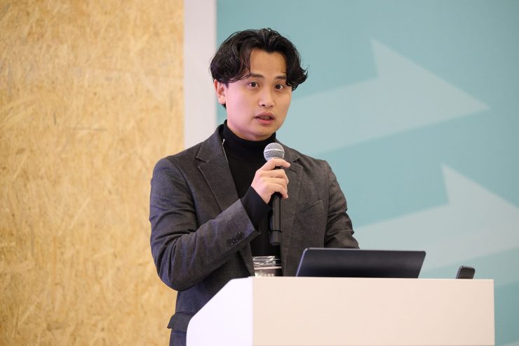 「FOODEX JAPAN2026」のSTART UPステージに登壇した株式会社CULTA 代表取締役CEOの野秋収平氏