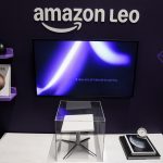 低軌道（LEO）衛星ネットワーク「アマゾン・レオ」のロゴ。6月4日、英ダートフォードで撮影。REUTERS/Toby Shepheard