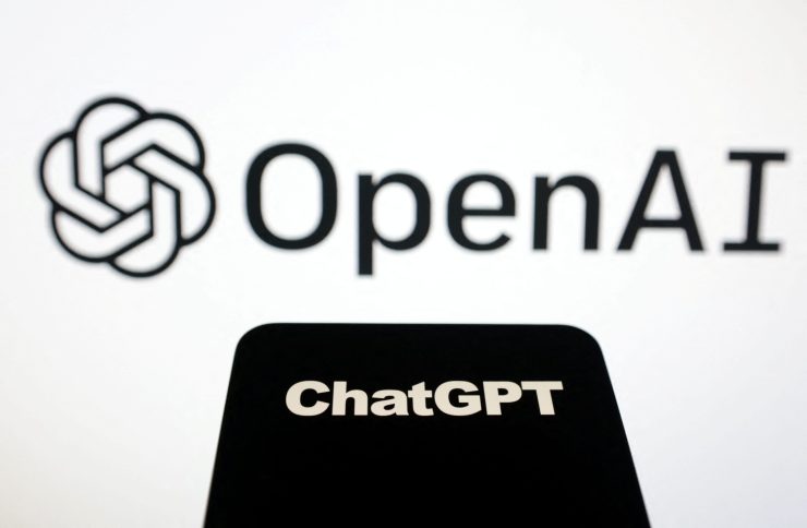 オープンAIがチャットGPTのロゴ。2023年2月撮影。 REUTERS/Dado Ruvic