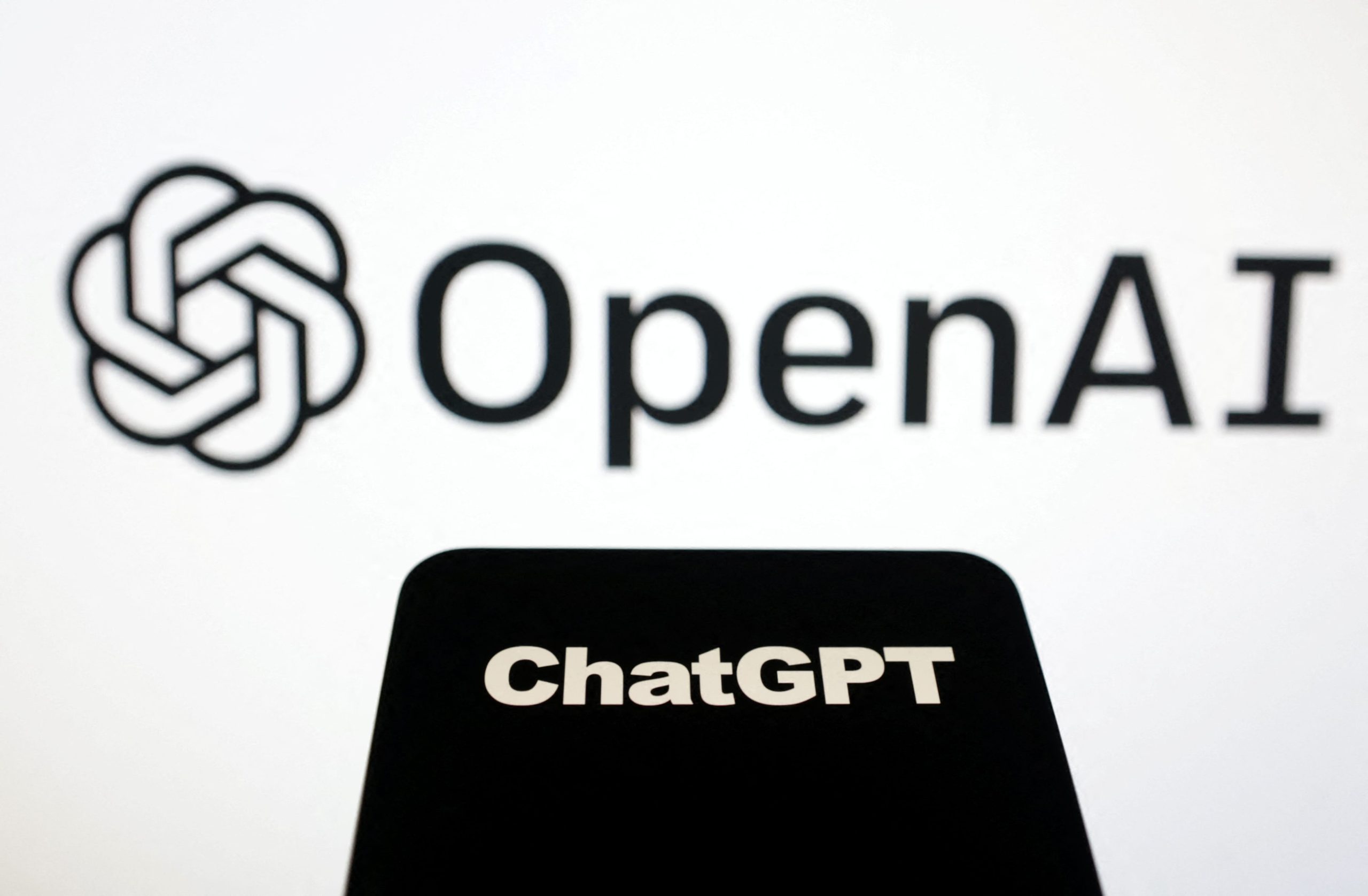 オープンＡＩがチャットＧＰＴのロゴ。2023年2月撮影。 REUTERS/Dado Ruvic