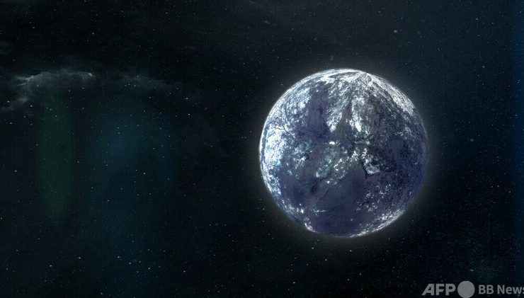地球程度の質量の氷に覆われた浮遊惑星の想像図。米航空宇宙局（NASA）作成（2024年5月28日公開）。(c)NASA’s Goddard Space Flight Center : AFP