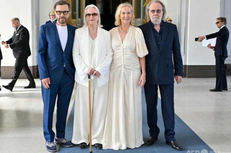 スウェーデンの伝説的ポップグループ「ABBA（アバ）」（2024年5月31日撮影）。(c)Henrik Montgomery:TT : TT News Agency : AFP