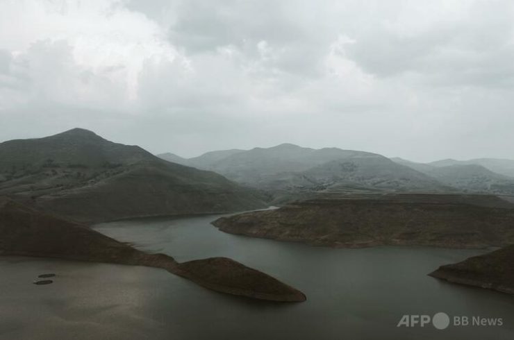 レソト北部のレジョネにあるマリバマツォ盆地（2022年10月10日撮影、資料写真）。（c）Marco LONGARI:AFP