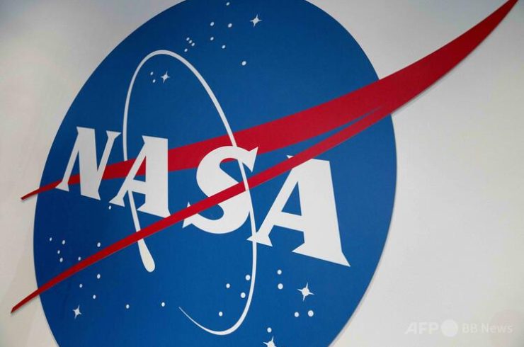 米航空宇宙局（NASA）のロゴ（2023年6月21日撮影）。(c)Stefani REYNOLDS / AFP