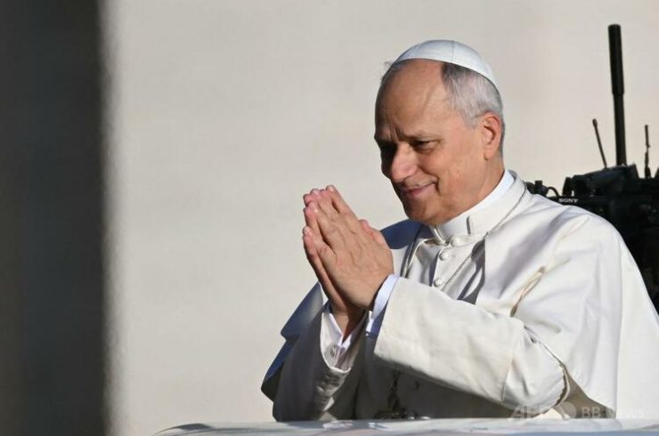 ローマ・カトリック教会の教皇レオ14世（2025年12月31日撮影）。(c)Filippo MONTEFORTE:AFP