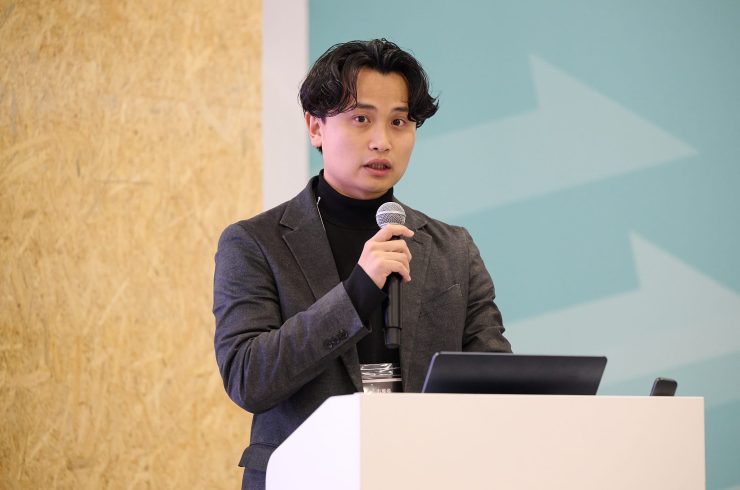 「FOODEX JAPAN2026」のSTART UPステージに登壇した株式会社CULTA 代表取締役CEOの野秋収平氏