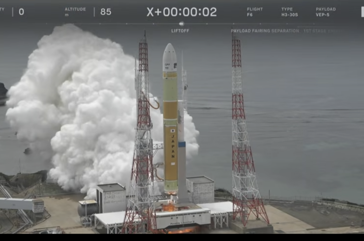 H３ロケット打ち上げ（LIVE中継より）