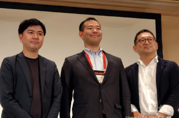 菅原氏（中央）DGDV渡辺（左）眞田（右）